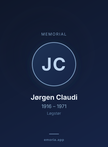 Memorial portrait of Jørgen Claudi
