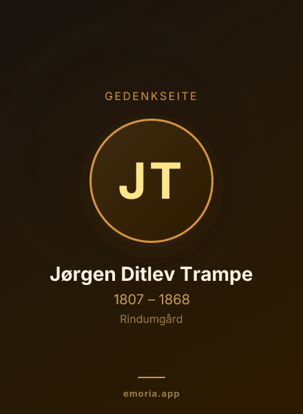 Gedenkportrait von Jørgen Ditlev Trampe