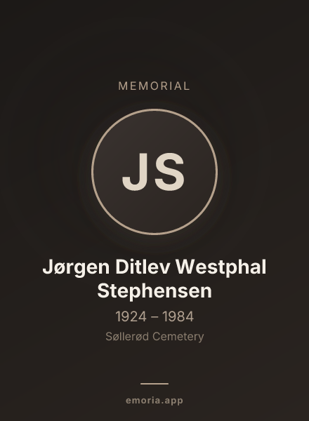 Memorial portrait of Jørgen Ditlev Westphal Stephensen