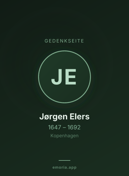 Gedenkportrait von Jørgen Elers