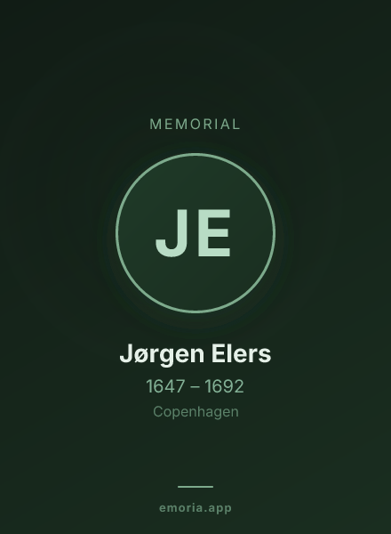 Memorial portrait of Jørgen Elers