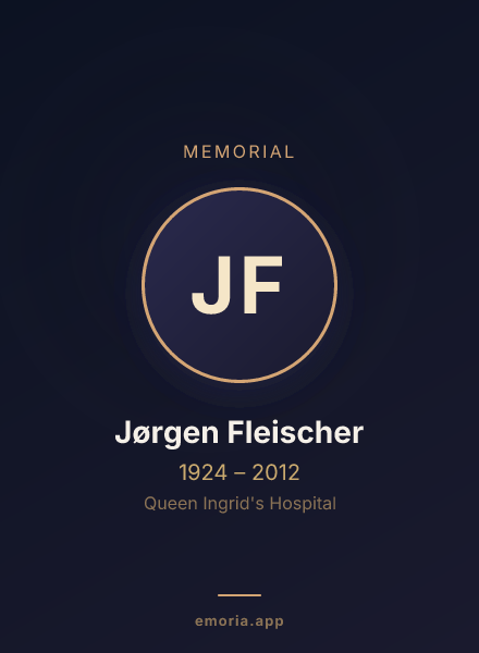 Memorial portrait of Jørgen Fleischer