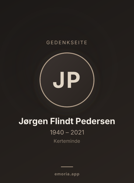 Gedenkportrait von Jørgen Flindt Pedersen