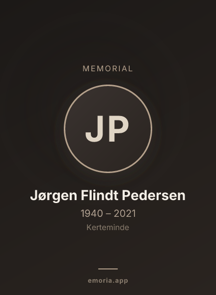 Memorial portrait of Jørgen Flindt Pedersen