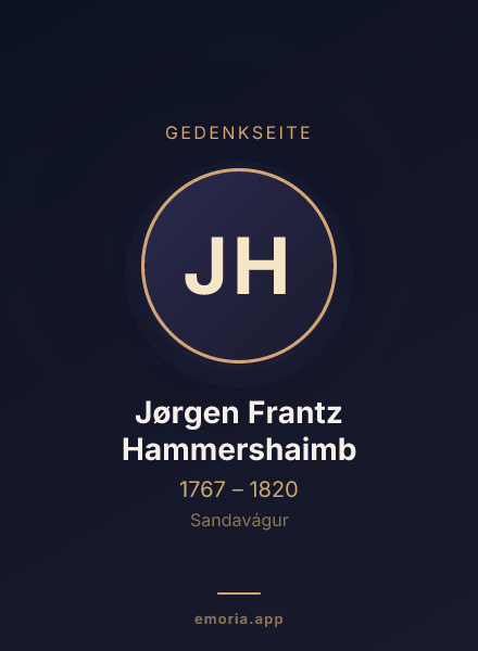 Gedenkportrait von Jørgen Frantz Hammershaimb