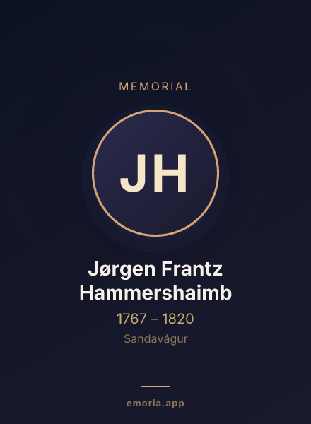 Memorial portrait of Jørgen Frantz Hammershaimb