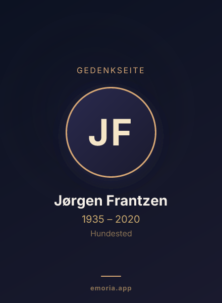 Gedenkportrait von Jørgen Frantzen