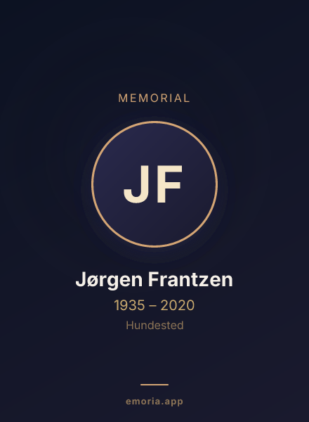 Memorial portrait of Jørgen Frantzen