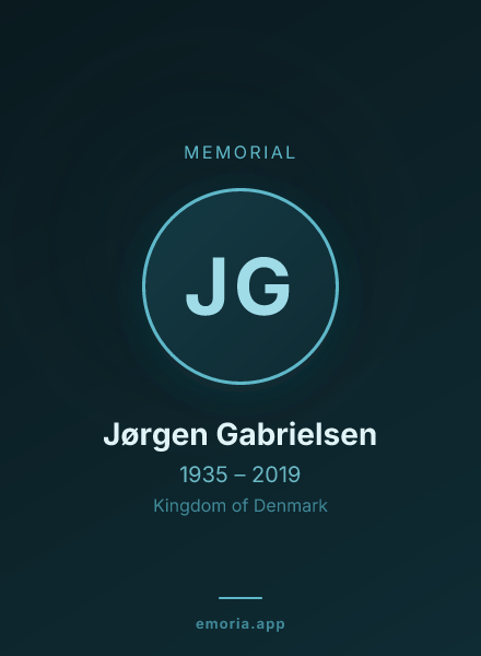 Memorial portrait of Jørgen Gabrielsen