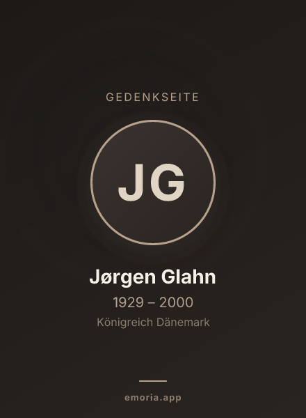 Gedenkportrait von Jørgen Glahn