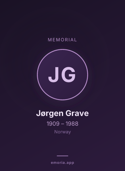 Memorial portrait of Jørgen Grave