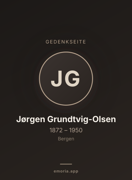 Gedenkportrait von Jørgen Grundtvig-Olsen