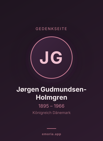 Gedenkportrait von Jørgen Gudmundsen-Holmgren