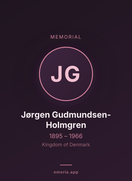 Memorial portrait of Jørgen Gudmundsen-Holmgren