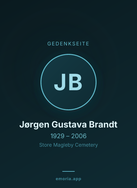 Gedenkportrait von Jørgen Gustava Brandt