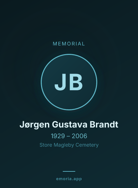 Memorial portrait of Jørgen Gustava Brandt
