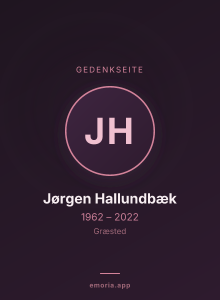 Gedenkportrait von Jørgen Hallundbæk