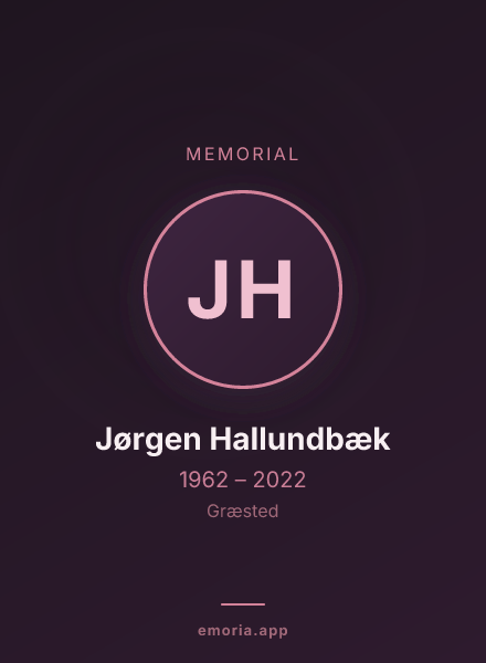 Memorial portrait of Jørgen Hallundbæk