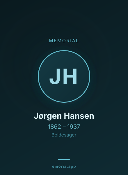 Memorial portrait of Jørgen Hansen
