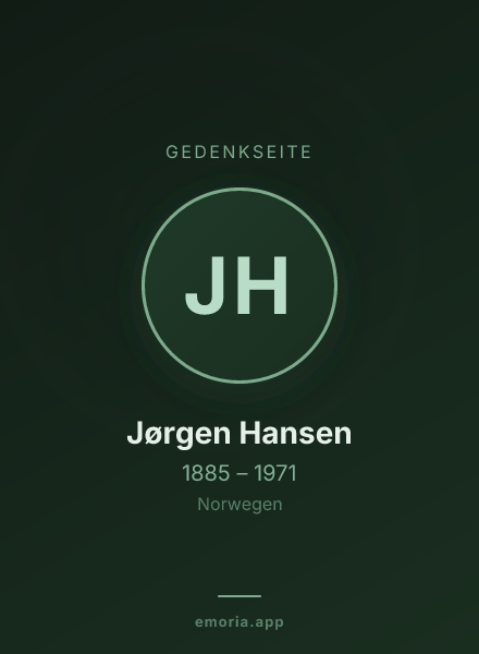 Gedenkportrait von Jørgen Hansen