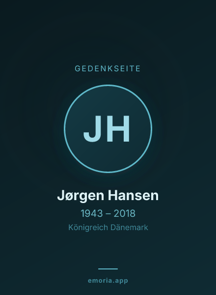 Gedenkportrait von Jørgen Hansen