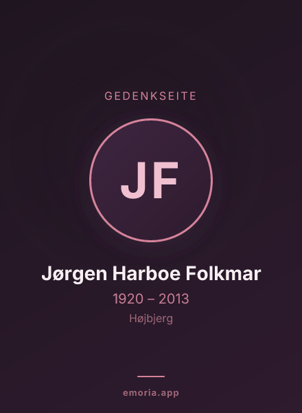 Gedenkportrait von Jørgen Harboe Folkmar
