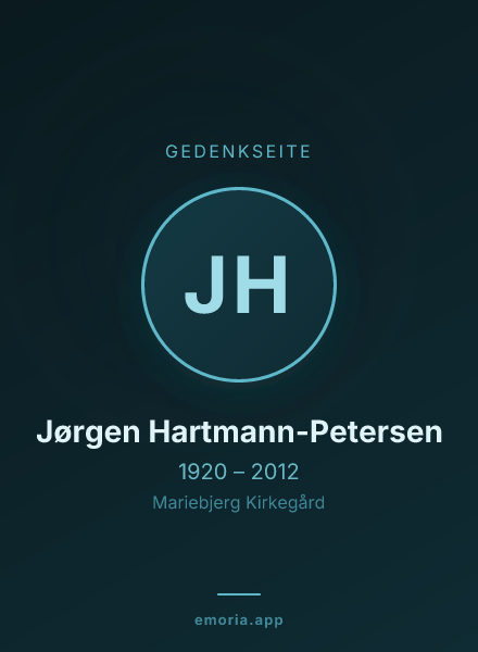 Gedenkportrait von Jørgen Hartmann-Petersen