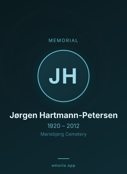 Memorial portrait of Jørgen Hartmann-Petersen