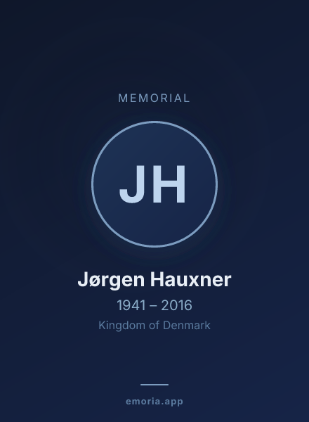 Memorial portrait of Jørgen Hauxner