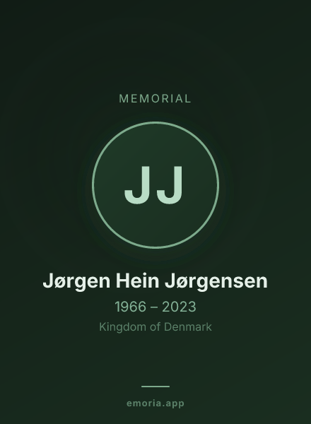 Memorial portrait of Jørgen Hein Jørgensen