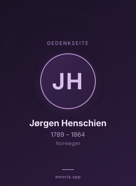 Gedenkportrait von Jørgen Henschien