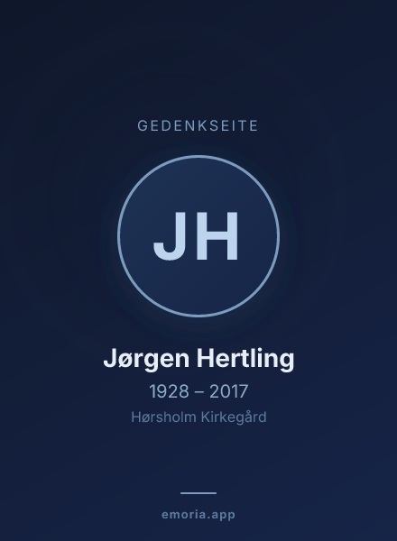 Gedenkportrait von Jørgen Hertling