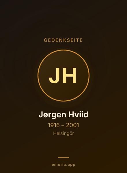 Gedenkportrait von Jørgen Hviid