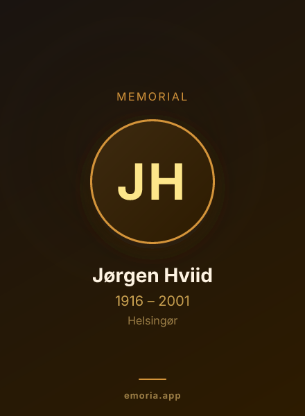 Memorial portrait of Jørgen Hviid