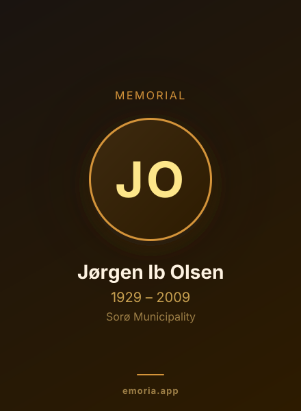 Memorial portrait of Jørgen Ib Olsen