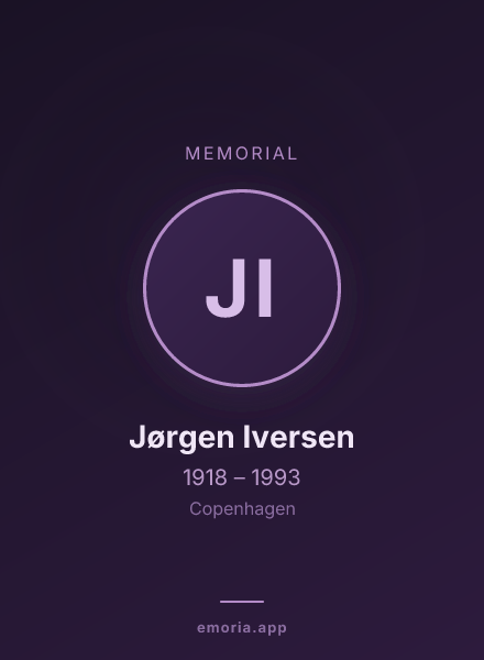 Memorial portrait of Jørgen Iversen