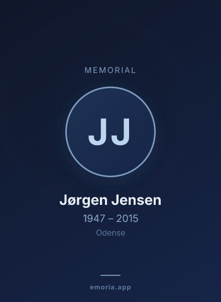 Memorial portrait of Jørgen Jensen