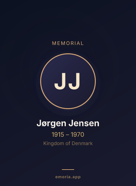Memorial portrait of Jørgen Jensen