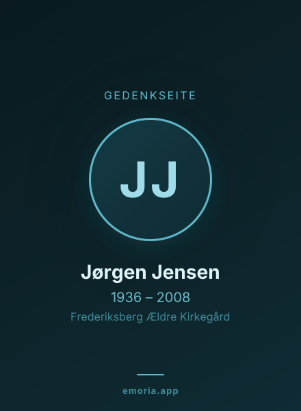 Gedenkportrait von Jørgen Jensen