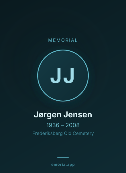 Memorial portrait of Jørgen Jensen