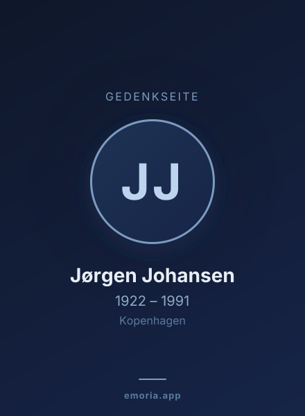 Gedenkportrait von Jørgen Johansen