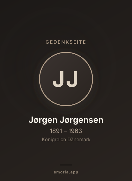 Gedenkportrait von Jørgen Jørgensen