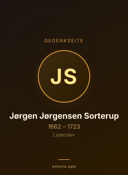 Gedenkportrait von Jørgen Jørgensen Sorterup