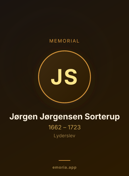 Memorial portrait of Jørgen Jørgensen Sorterup