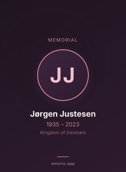 Memorial portrait of Jørgen Justesen