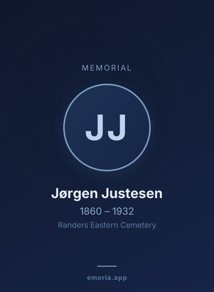 Memorial portrait of Jørgen Justesen