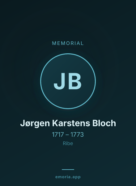 Memorial portrait of Jørgen Karstens Bloch