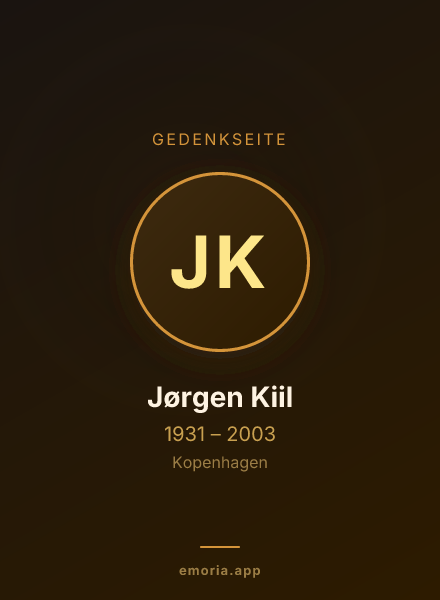 Gedenkportrait von Jørgen Kiil
