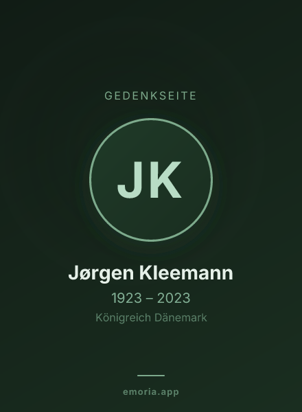 Gedenkportrait von Jørgen Kleemann