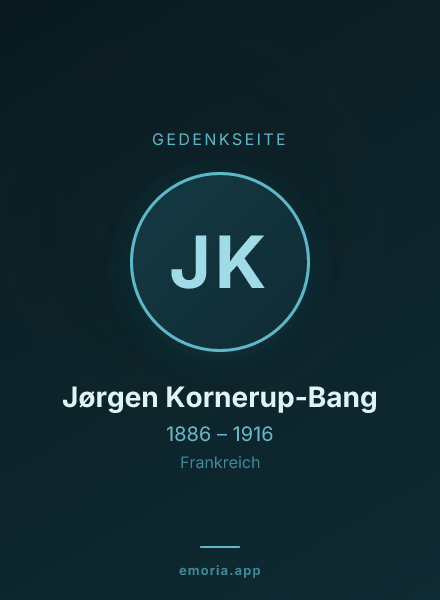 Gedenkportrait von Jørgen Kornerup-Bang